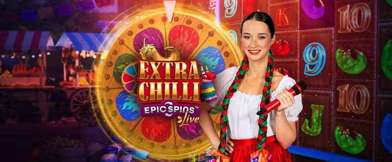 Extra Chilli Epic Spins Live ruota bonus e conduttore